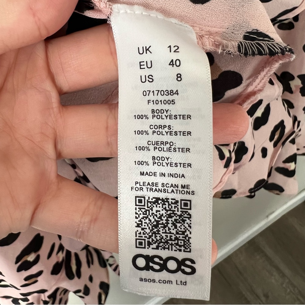 Asos Ruffle Wrap Top Leopard - Picture 10 of 10